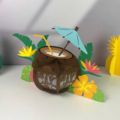 Coconut - 3D Lantern File - Cricut File  - VEKTOR KRAFT