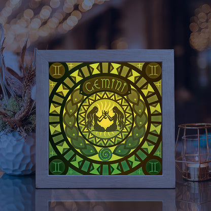 Gemini – 3D Lightbox SVG File for Cricut & Silhouette