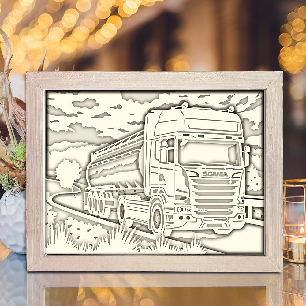 Scania Trucks – 3D Lightbox SVG File for Cricut & Silhouette