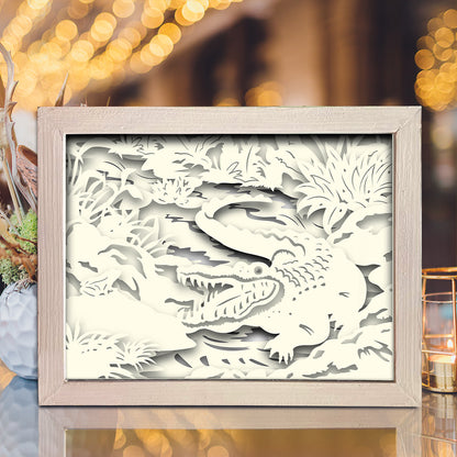 Crocodile – 3D Lightbox SVG File for Cricut & Silhouette
