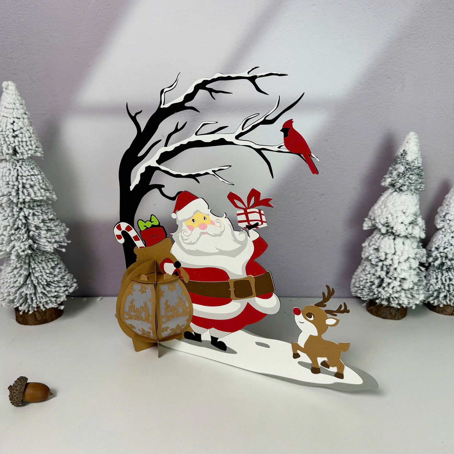 Santa 5 - 3D Christmas Lantern File - Cricut File  - VEKTOR KRAFT