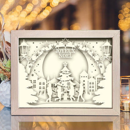 Joyeux Noel 11 – 3D Lightbox SVG File for Cricut & Silhouette