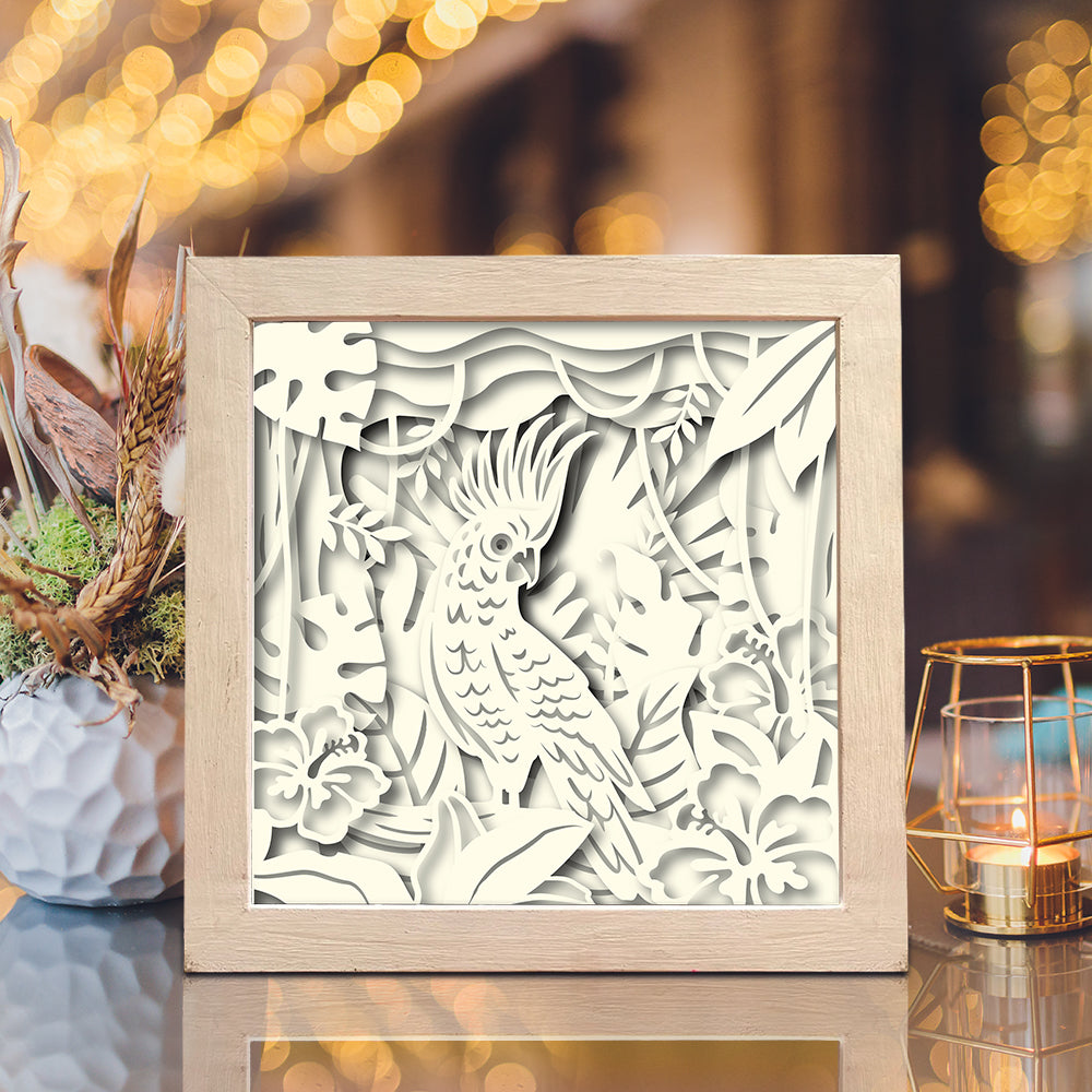 Cockatoos – 3D Lightbox SVG File for Cricut & Silhouette