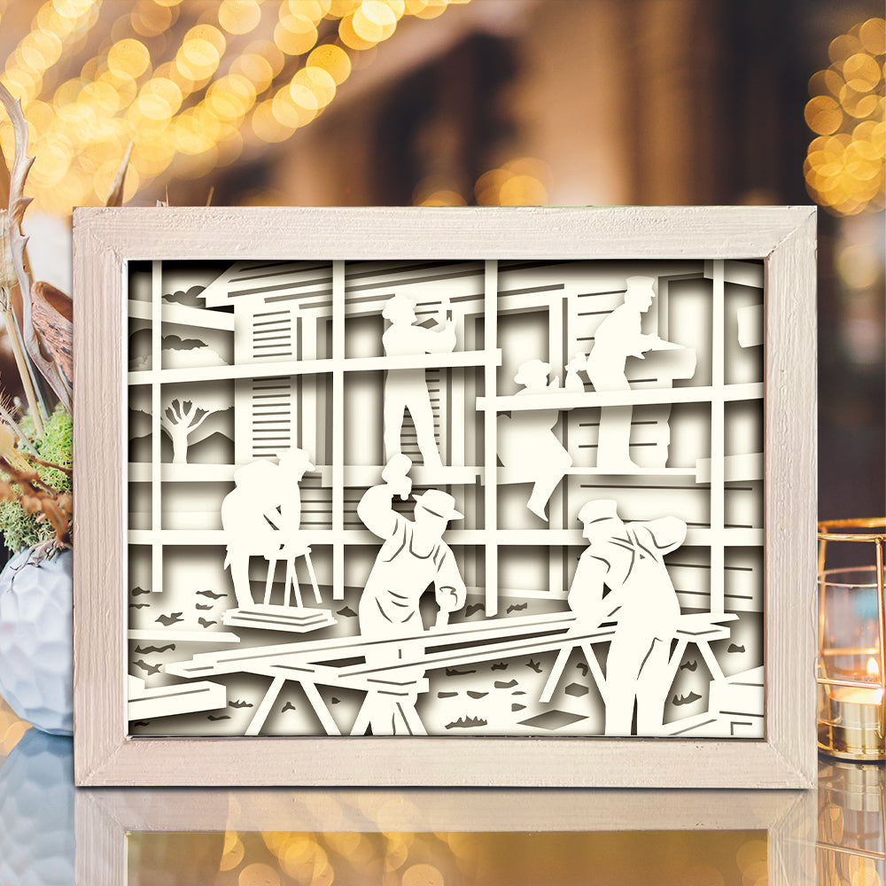 Carpenter 2 – 3D Lightbox SVG File for Cricut & Silhouette