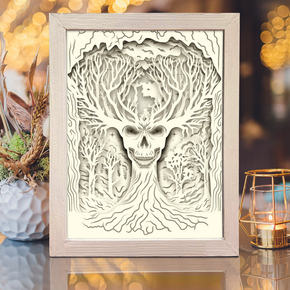 Ghost Tree – 3D Lightbox SVG File for Cricut & Silhouette