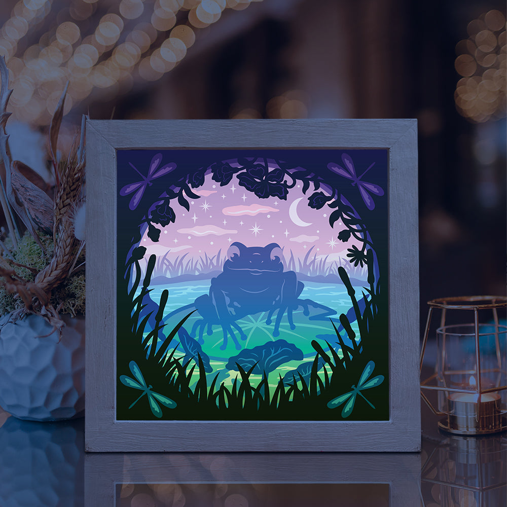 Frog – 3D Lightbox SVG File for Cricut & Silhouette
