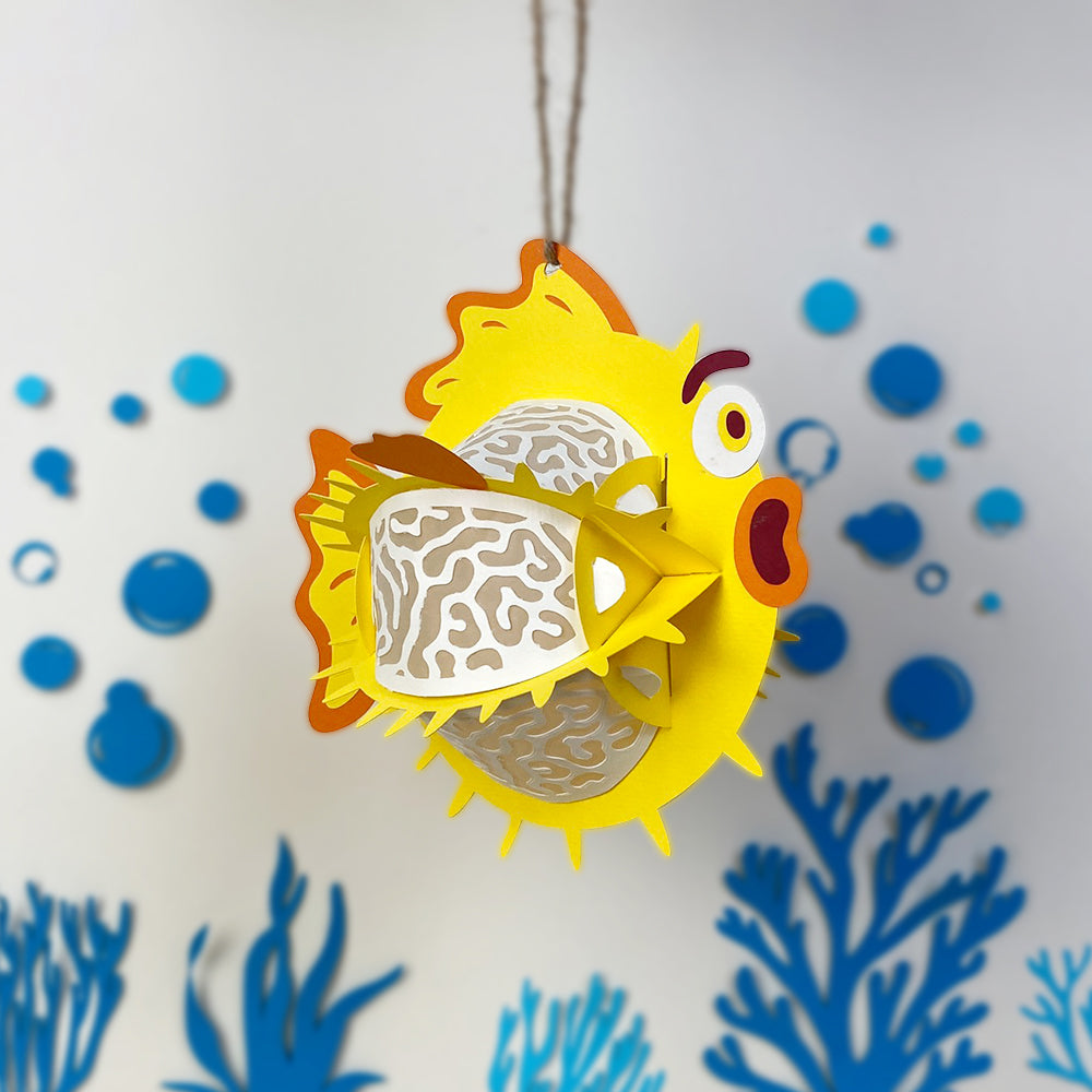 Puffer Fish – 3D Lantern SVG File for Cricut & Silhouette