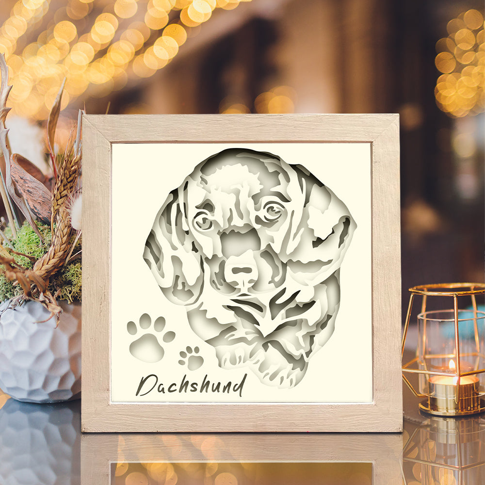 Dachshund – 3D Lightbox SVG File for Cricut & Silhouette