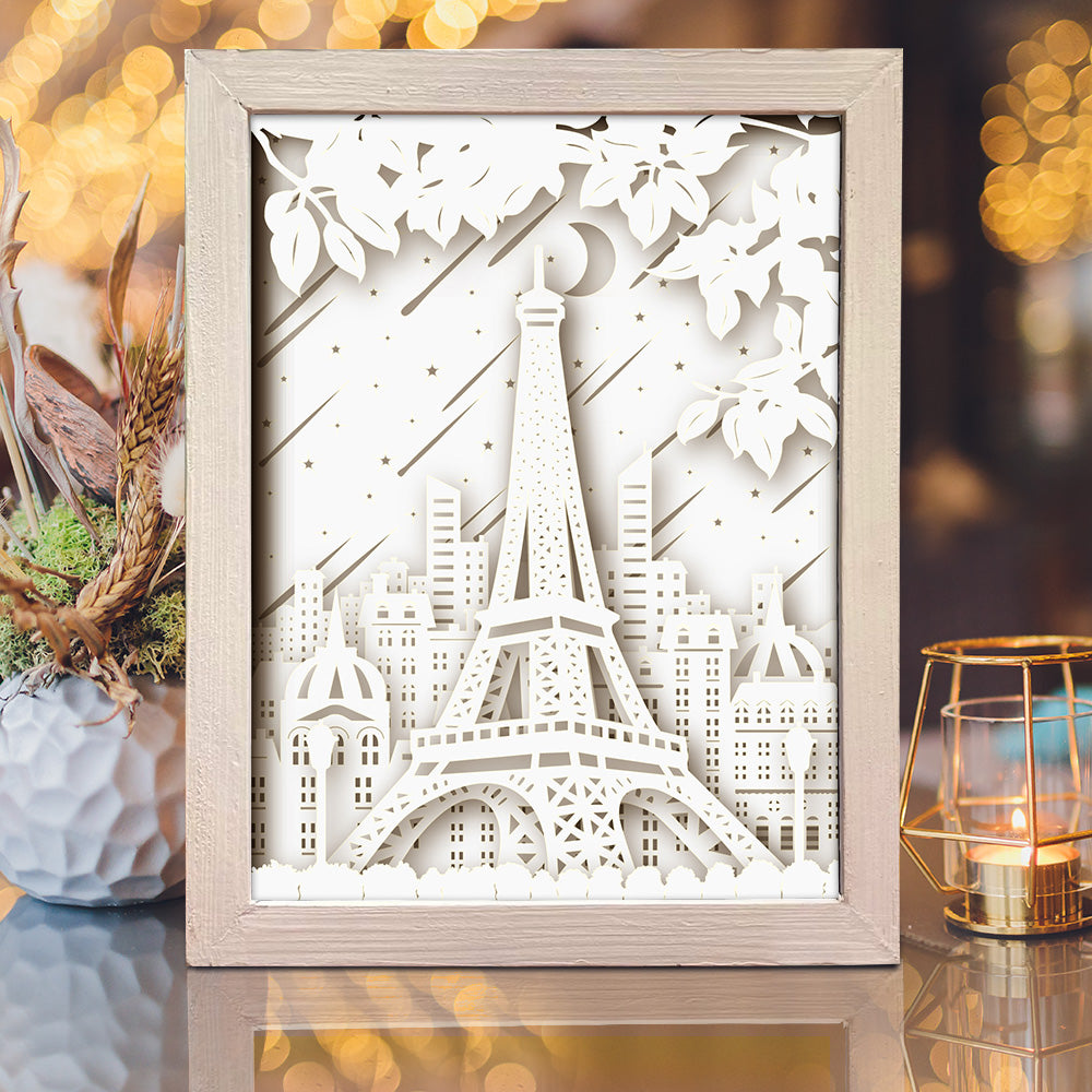 Eiffel – 3D Lightbox SVG File for Cricut & Silhouette