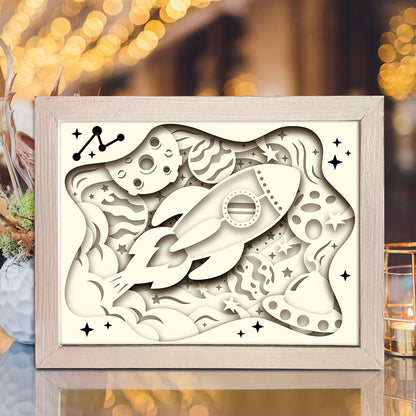 Rocket 1 – 3D Lightbox SVG File for Cricut & Silhouette