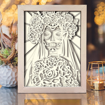 Ghost Bride – 3D Lightbox SVG File for Cricut & Silhouette