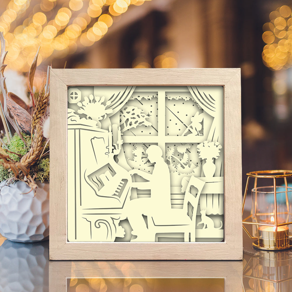 Piano 2 – 3D Lightbox SVG File for Cricut & Silhouette