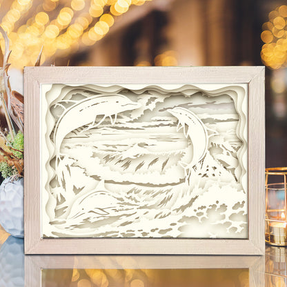 Dolphin – 3D Lightbox SVG File for Cricut & Silhouette