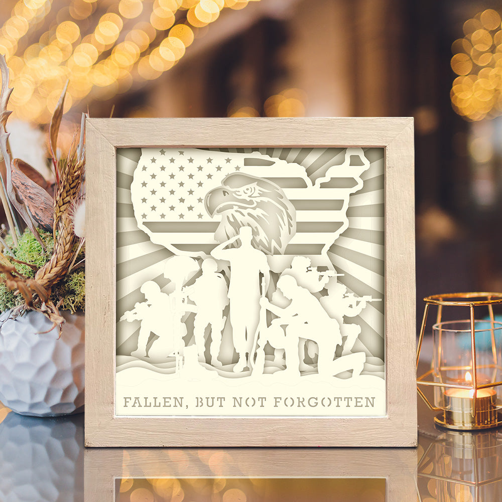 Fallen Soldiers - 3D Special Occasions Papercut Lightbox File - Cricut File - VEKTOR KRAFT