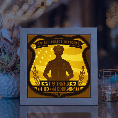 Police Officer – 3D Lightbox SVG File for Cricut & Silhouette