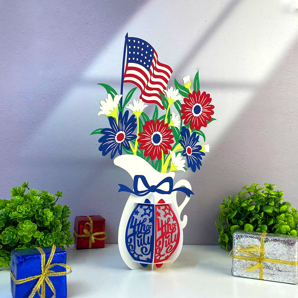 4th of July 2 - 3D Lantern File - Cricut File  - VEKTOR KRAFT