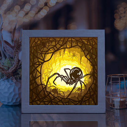 Spider – 3D Lightbox SVG File for Cricut & Silhouette