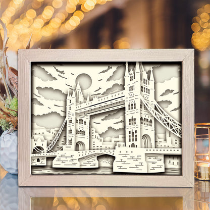 Tower Bridge – 3D Lightbox SVG File for Cricut & Silhouette
