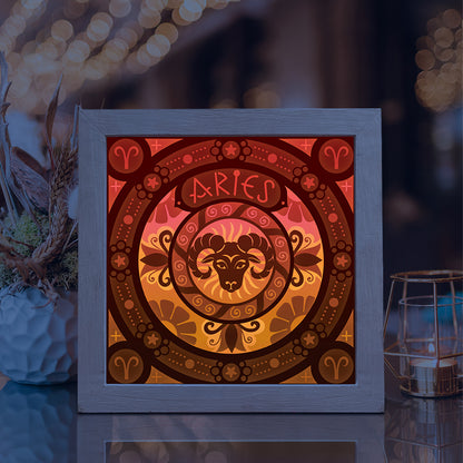 Aries – 3D Lightbox SVG File for Cricut & Silhouette