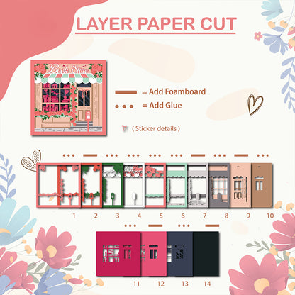 Valentine Bookstore – 3D Shadow Box SVG File for Cricut & Silhouette