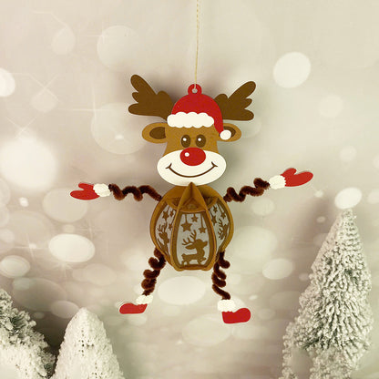 Reindeer Hanging – 3D Lantern SVG File for Cricut & Silhouette