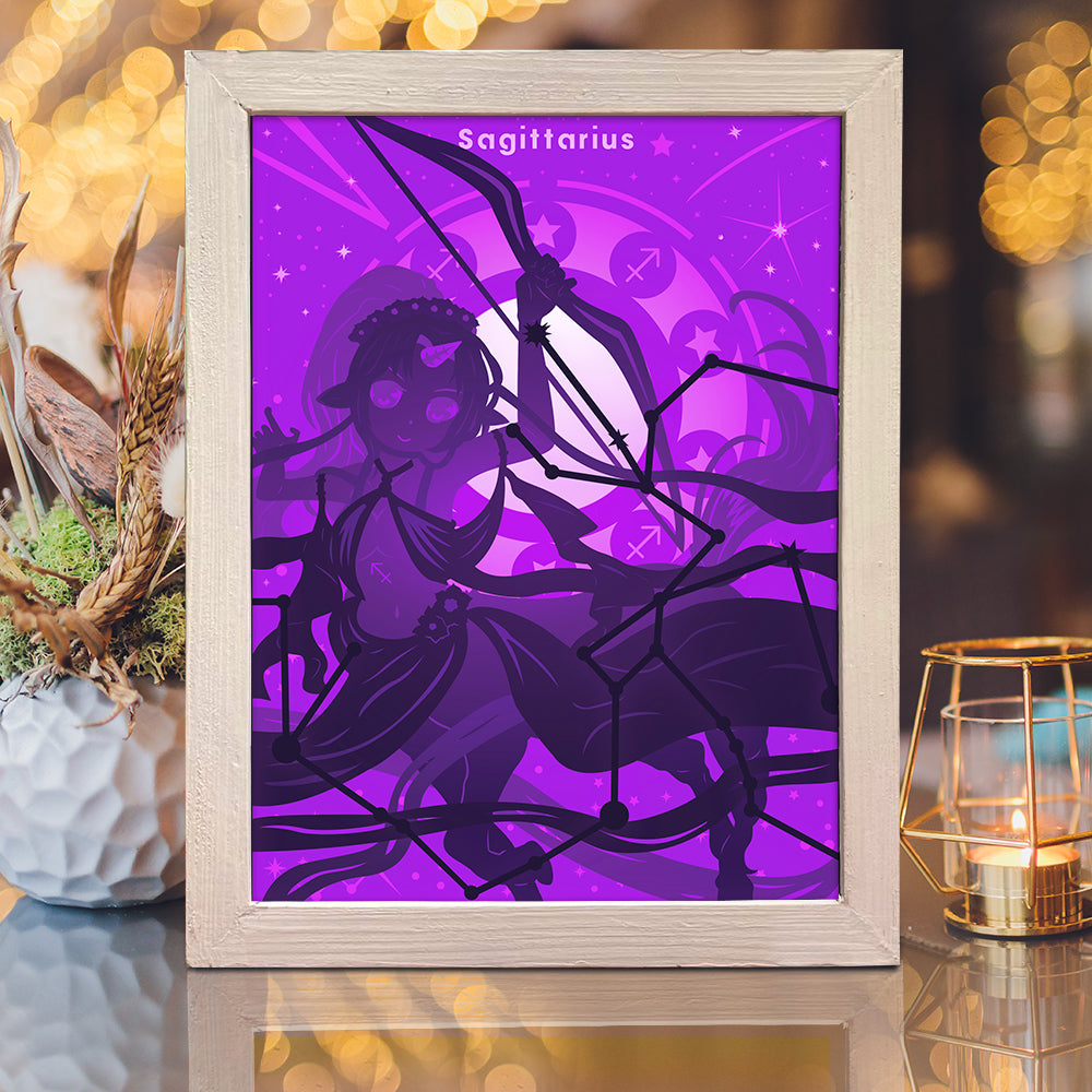 Zodiac Sagittarius – 3D Lightbox SVG File for Cricut & Silhouette