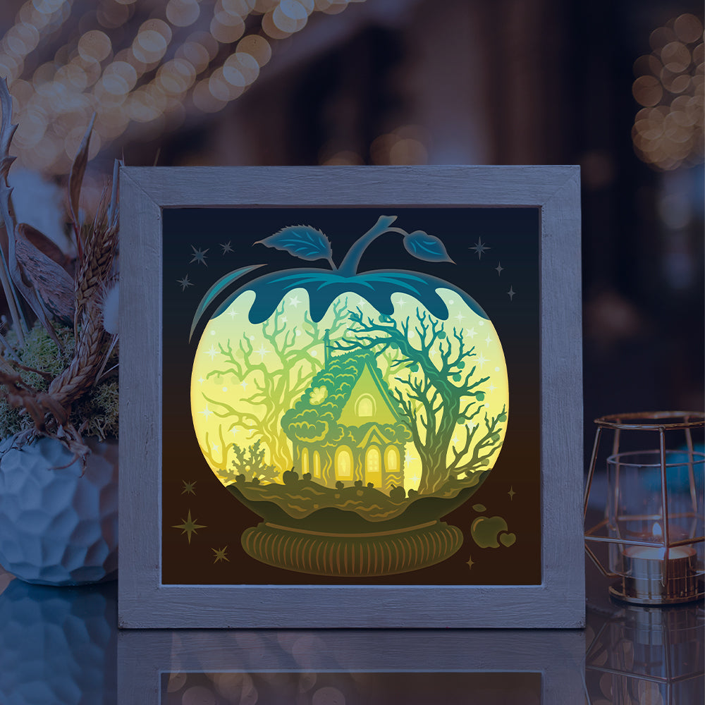 Apple – 3D Lightbox SVG File for Cricut & Silhouette