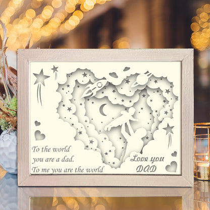 Happy Father's Day 4 - 3D Father Papercut Lightbox File - Cricut File - VEKTOR KRAFT