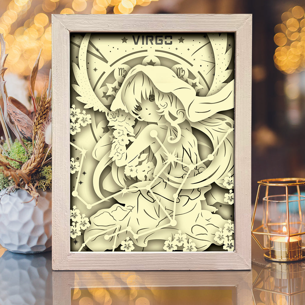 Zodiac Virgo – 3D Lightbox SVG File for Cricut & Silhouette