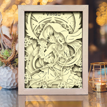 Zodiac Virgo – 3D Lightbox SVG File for Cricut & Silhouette