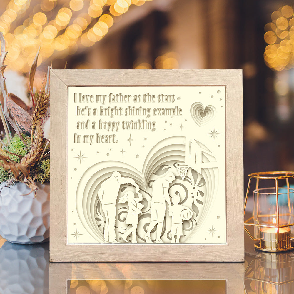 Happy Father's Day 7 - 3D Father Papercut Lightbox File - Cricut File - VEKTOR KRAFT