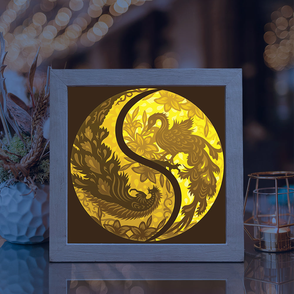 Phoenix 2 – 3D Lightbox SVG File for Cricut & Silhouette