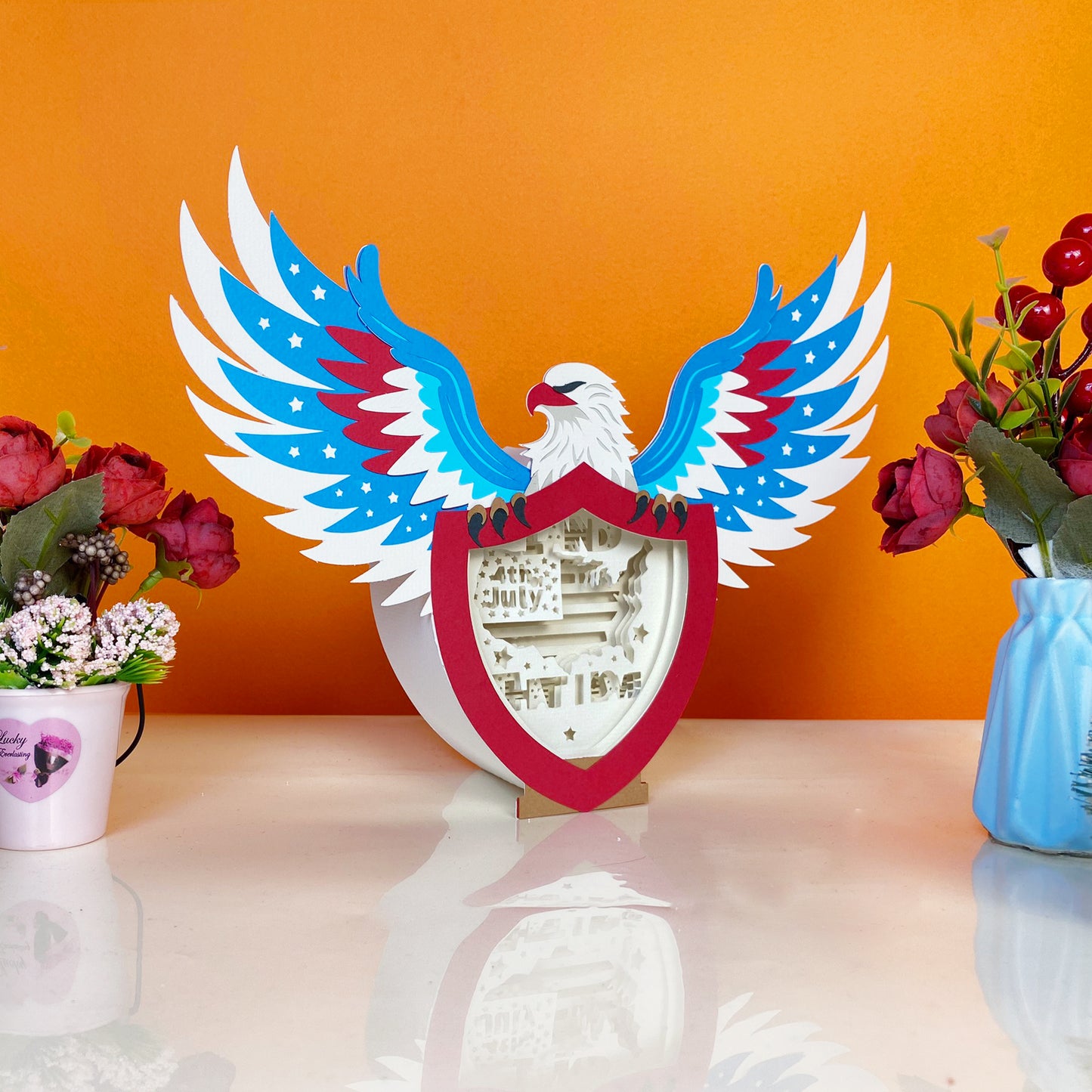 4th Of July 2 – 3D USA Eagle Box File - Cricut File - VEKTOR KRAFT