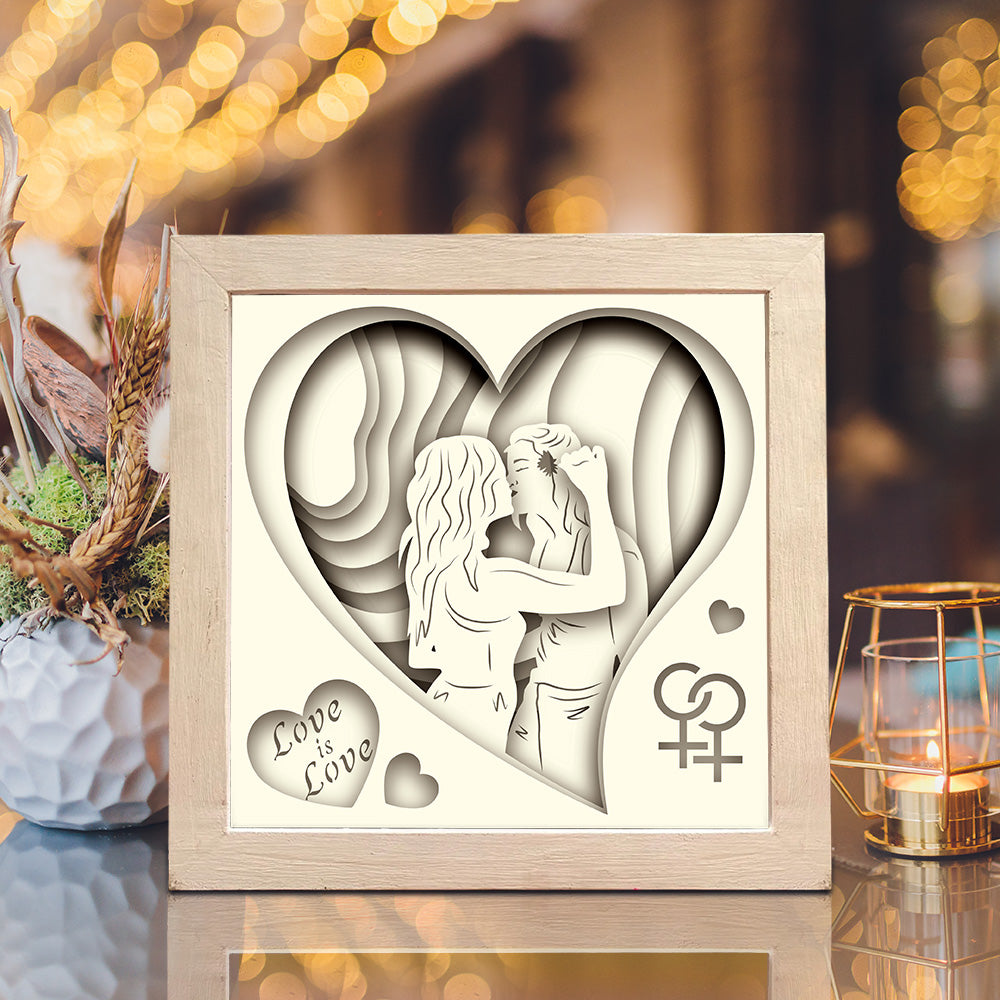 LGBTQ – 3D Lightbox SVG File for Cricut & Silhouette