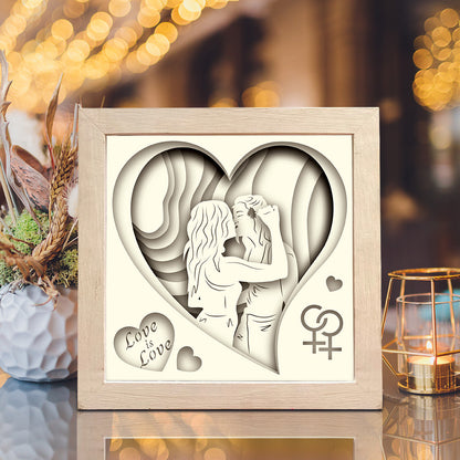 LGBTQ – 3D Lightbox SVG File for Cricut & Silhouette