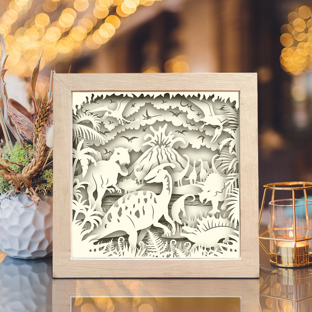 Dinosaur 2 – 3D Lightbox SVG File for Cricut & Silhouette