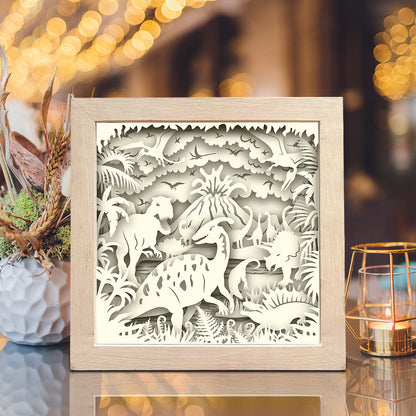 Dinosaur 2 – 3D Lightbox SVG File for Cricut & Silhouette