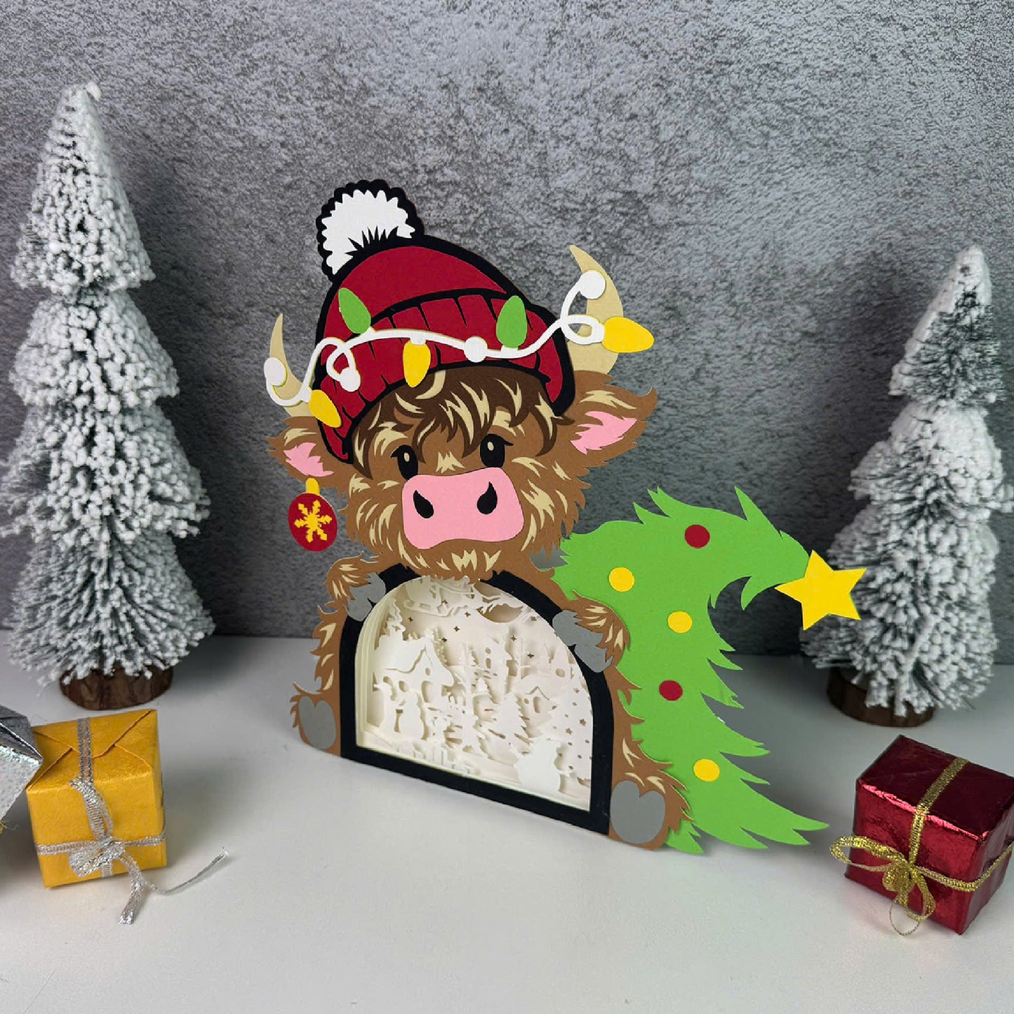 Highland Cow – 3D Box SVG File for Cricut & Silhouette