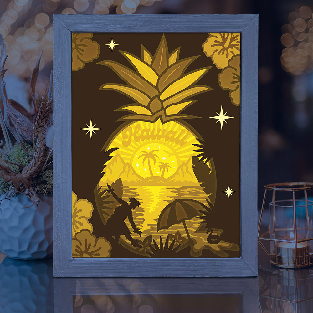 Hawaii – 3D Lightbox SVG File for Cricut & Silhouette