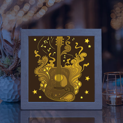 Guitar Square – 3D Lightbox SVG File for Cricut & Silhouette
