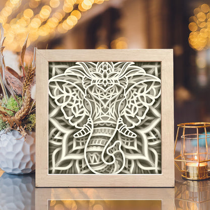 Elephant 2 – 3D Lightbox SVG File for Cricut & Silhouette