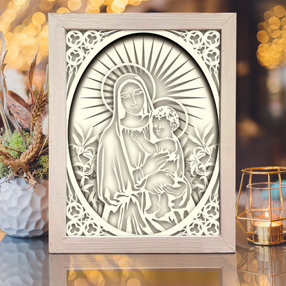 Virgin Mary 1 – 3D Lightbox SVG File for Cricut & Silhouette
