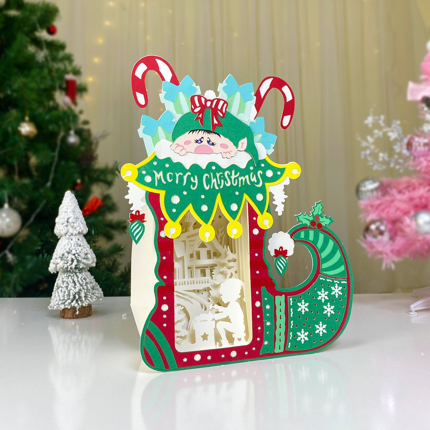 Elf Heel – 3D Box SVG File for Cricut & Silhouette
