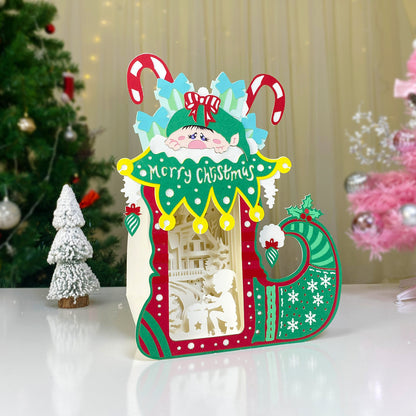 Elf Heel – 3D Box SVG File for Cricut & Silhouette