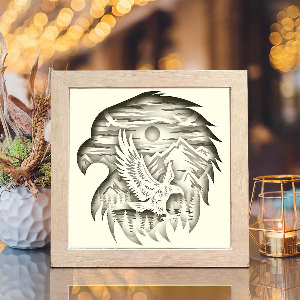 Eagle – 3D Lightbox SVG File for Cricut & Silhouette