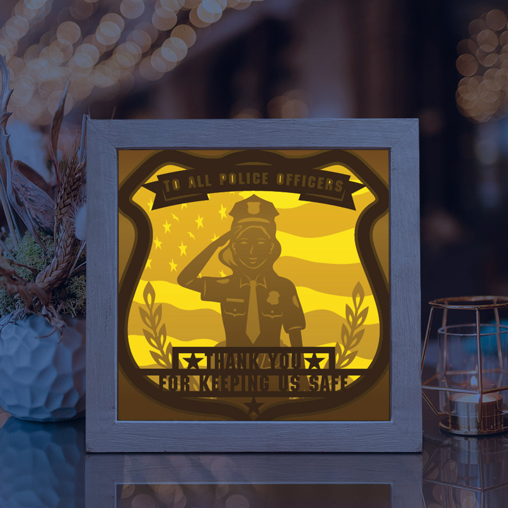 Police Office 2 – 3D Lightbox SVG File for Cricut & Silhouette