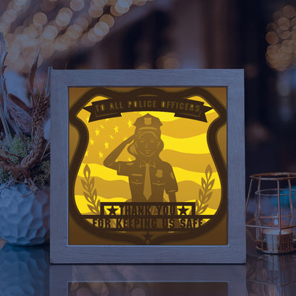Police Office 2 – 3D Lightbox SVG File for Cricut & Silhouette