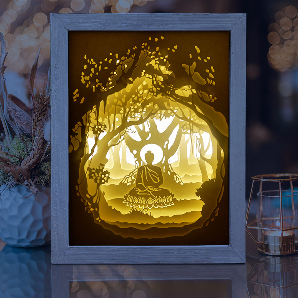 Buddha 1 – 3D Lightbox SVG File for Cricut & Silhouette