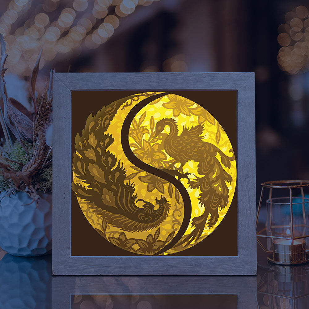 Phoenix 3 – 3D Lightbox SVG File for Cricut & Silhouette