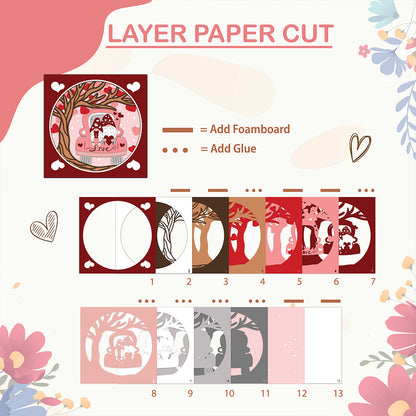 Gnome Truck Valentine – 3D Shadow Box SVG File for Cricut & Silhouette